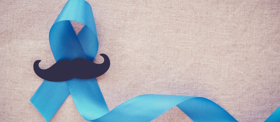 Light blue ribbons with mustache , Prostate Cancer Awareness, Men health awareness, Movember month